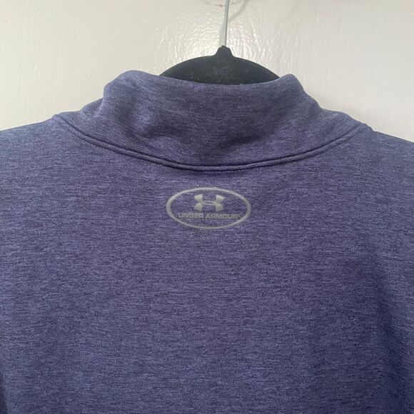 Under Armour SMU Long Sleeve Quarter Zip Pullover Navy 2XL - Picture 5 of 8